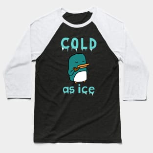 Cool Penguin Stays Frosty While Smoking Soothing Pipe Baseball T-Shirt